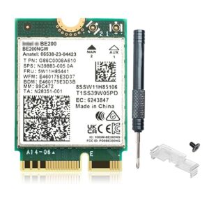 WiFi 7 BE200 BE200NGW M.2 WiFi Card BT5.4 802.11BE Tri-Band 8774Mbps NGFF WiFi 7 Wireless Network Laptop Adapter for PC Windows 11/10